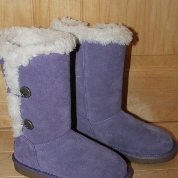 UGG KOOLABURRA GIRL'S TALL SUEDE BUTTON BOOTS - Picture 5 of 8